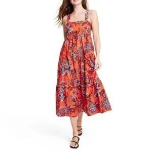 Rhode x Target Paisley Orange Sundress